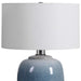 Blue Waters One Light Table Lamp Polished Nickel-Lamps-Uttermost-Lighting Design Store