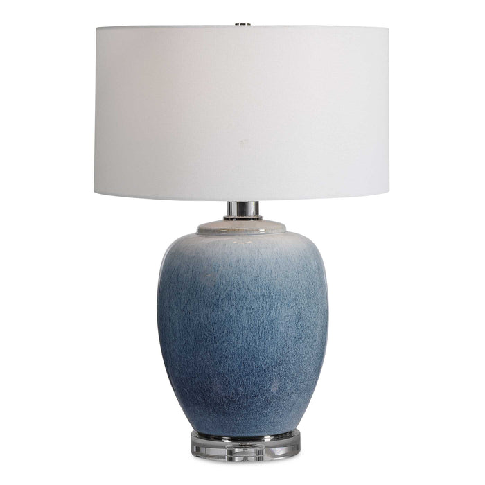 Blue Waters One Light Table Lamp Polished Nickel-Lamps-Uttermost-Lighting Design Store