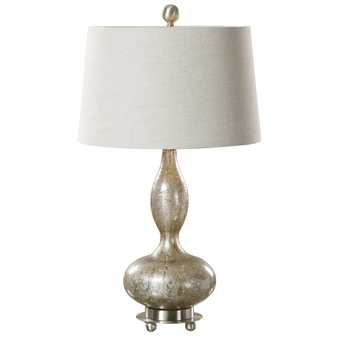 Vercana Table Lamp, Set Of 2 Brushed Nickel-Lamps-Uttermost-Lighting Design Store