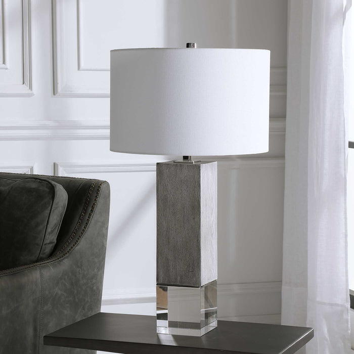 Cordata One Light Table Lamp Polished Nickel-Lamps-Uttermost-Lighting Design Store