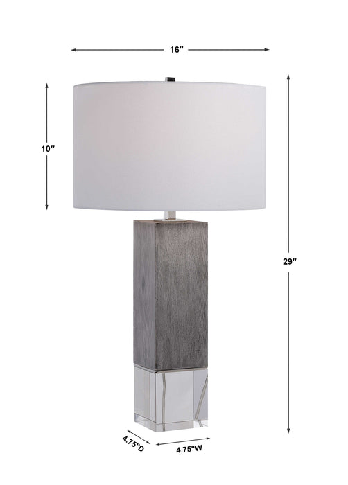 Cordata One Light Table Lamp Polished Nickel-Lamps-Uttermost-Lighting Design Store
