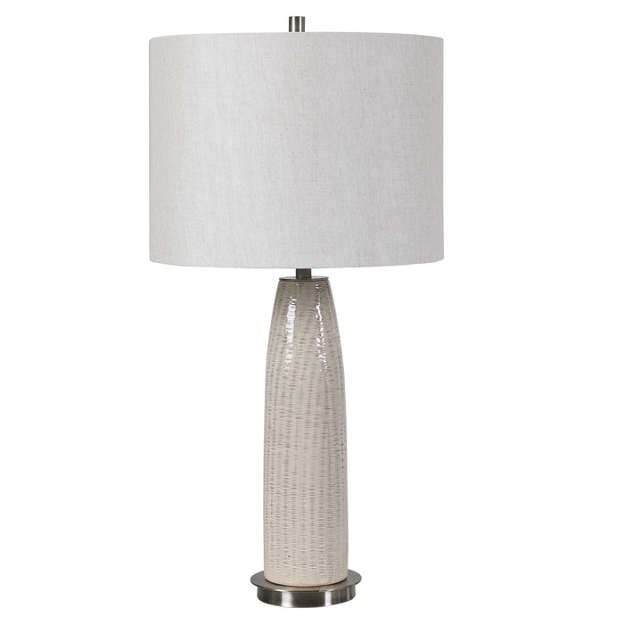 Delgado One Light Table Lamp Brushed Nickel-Lamps-Uttermost-Lighting Design Store