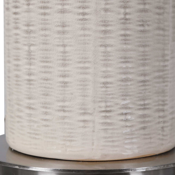 Delgado One Light Table Lamp Brushed Nickel-Lamps-Uttermost-Lighting Design Store