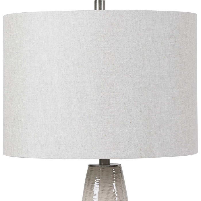 Delgado One Light Table Lamp Brushed Nickel-Lamps-Uttermost-Lighting Design Store