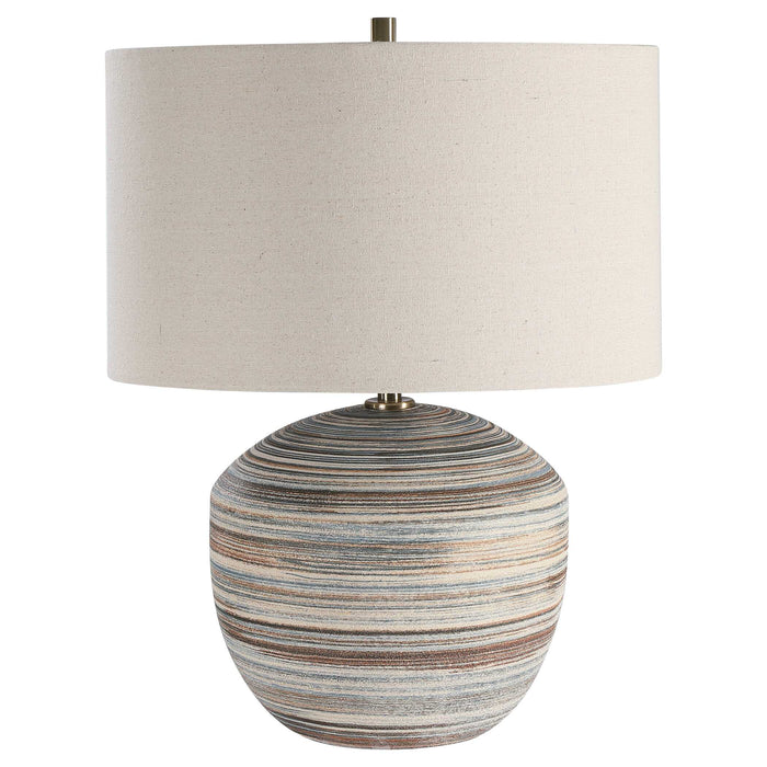 Prospect One Light Accent Lamp Brushed Brass-Lamps-Uttermost-Lighting Design Store