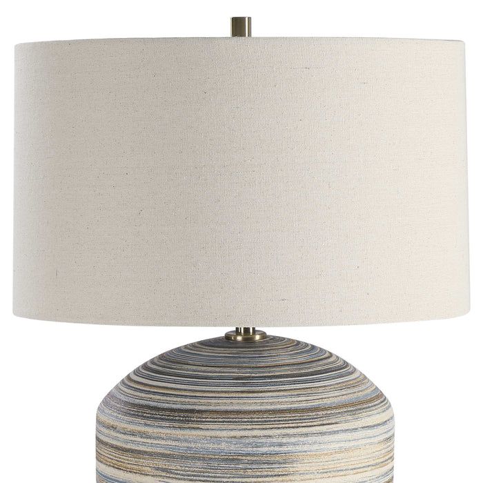 Prospect One Light Accent Lamp Brushed Brass-Lamps-Uttermost-Lighting Design Store