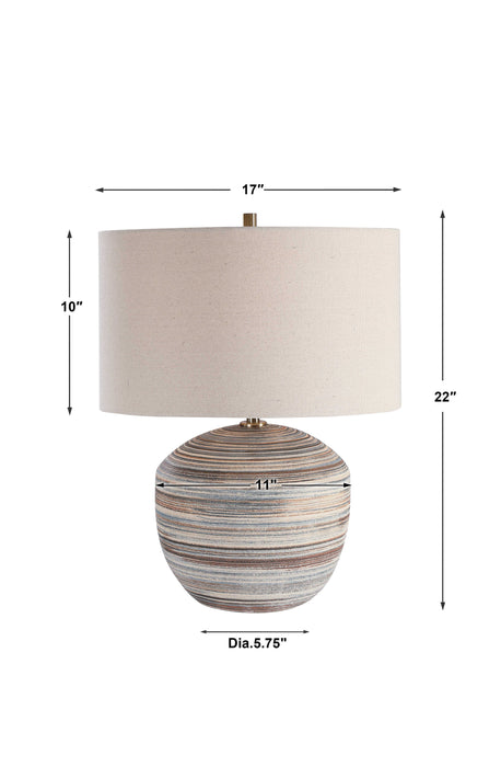 Prospect One Light Accent Lamp Brushed Brass-Lamps-Uttermost-Lighting Design Store