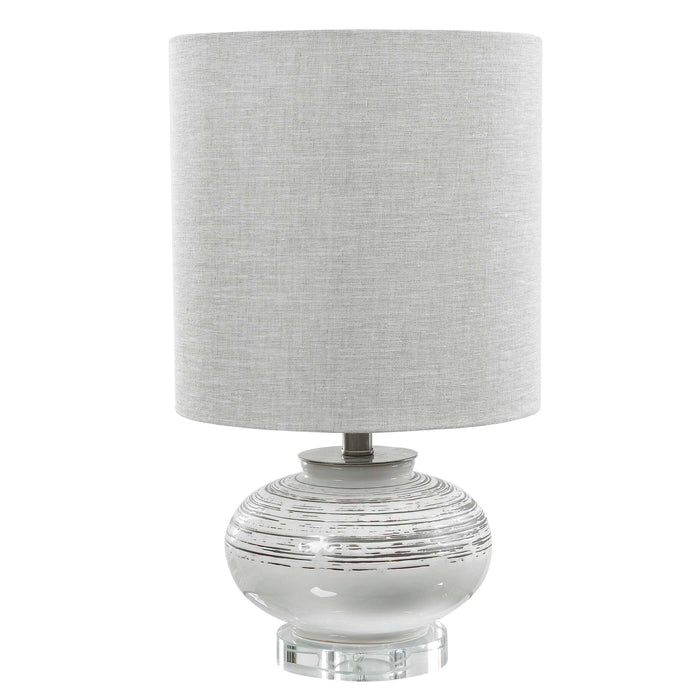 Lenta One Light Accent Lamp Brushed Nickel-Lamps-Uttermost-Lighting Design Store