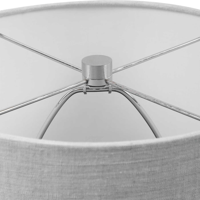 Lenta One Light Accent Lamp Brushed Nickel-Lamps-Uttermost-Lighting Design Store