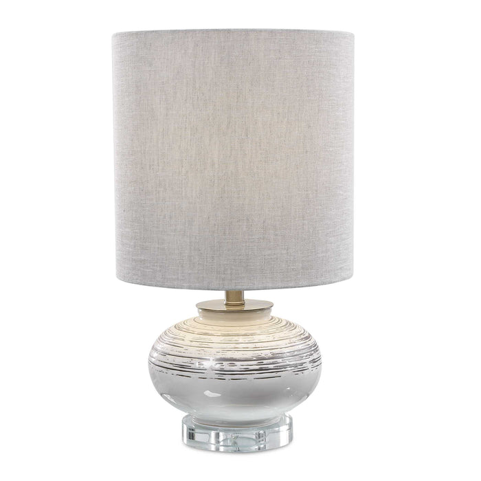 Lenta One Light Accent Lamp Brushed Nickel-Lamps-Uttermost-Lighting Design Store