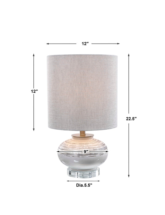Lenta One Light Accent Lamp Brushed Nickel-Lamps-Uttermost-Lighting Design Store