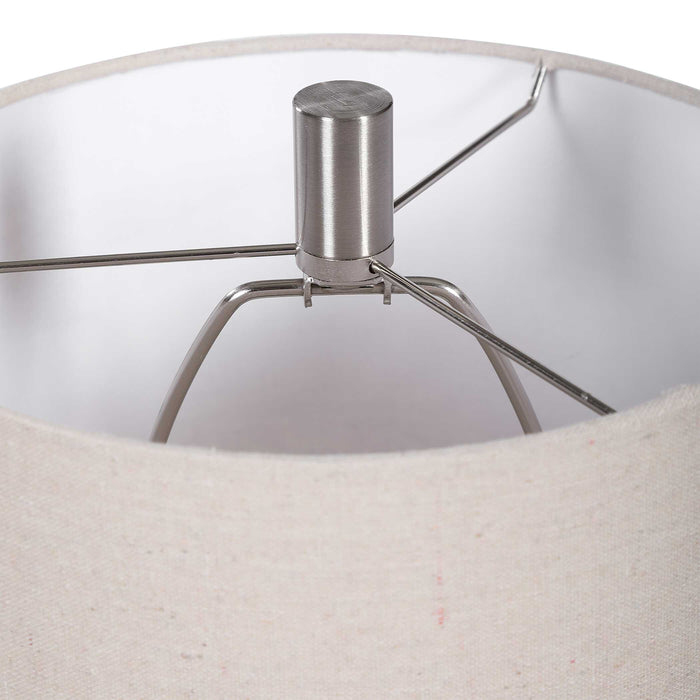 Stevens One Light Buffet Lamp Brushed Nickel-Lamps-Uttermost-Lighting Design Store