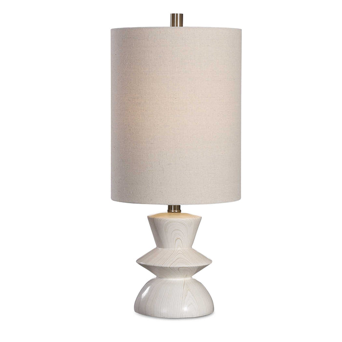 Stevens One Light Buffet Lamp Brushed Nickel-Lamps-Uttermost-Lighting Design Store