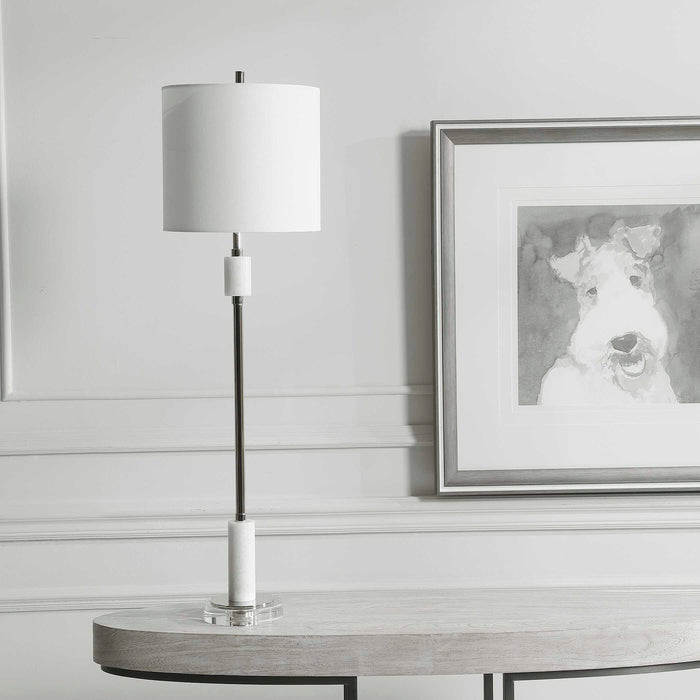 Sussex One Light Buffet Lamp Polished Nickel-Lamps-Uttermost-Lighting Design Store