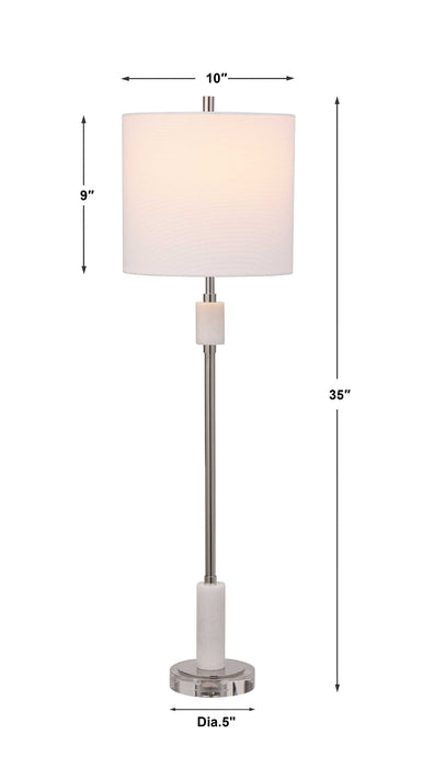 Sussex One Light Buffet Lamp Polished Nickel-Lamps-Uttermost-Lighting Design Store