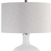 Whiteout One Light Table Lamp Brushed Nickel-Lamps-Uttermost-Lighting Design Store
