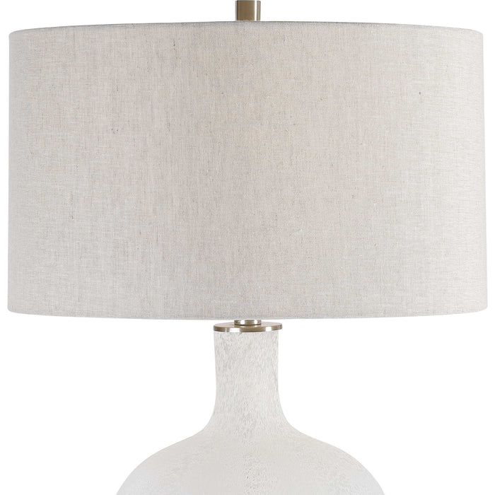 Whiteout One Light Table Lamp Brushed Nickel-Lamps-Uttermost-Lighting Design Store