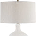 Whiteout One Light Table Lamp Brushed Nickel-Lamps-Uttermost-Lighting Design Store