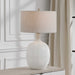 Whiteout One Light Table Lamp Brushed Nickel-Lamps-Uttermost-Lighting Design Store
