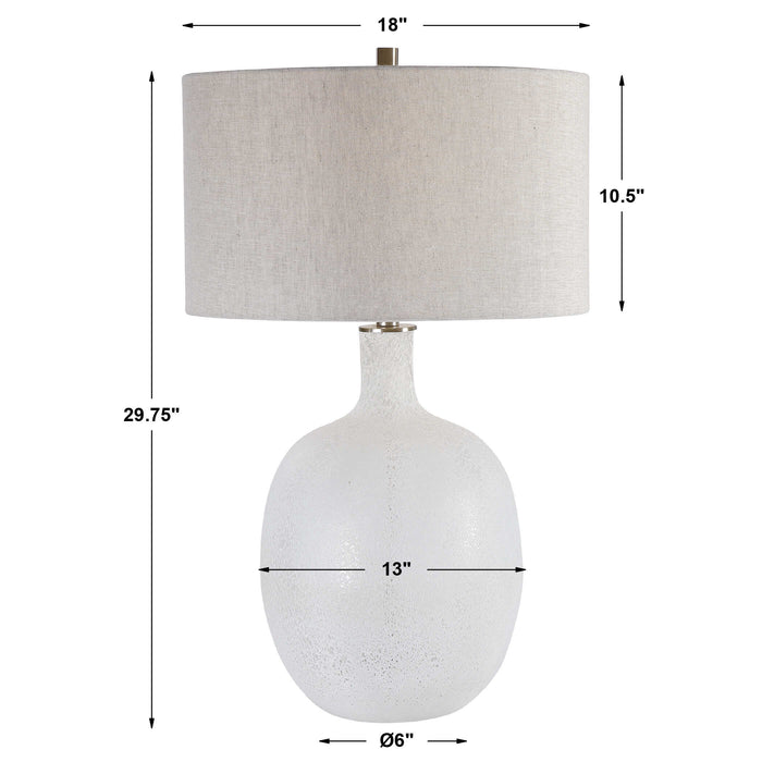 Whiteout One Light Table Lamp Brushed Nickel-Lamps-Uttermost-Lighting Design Store