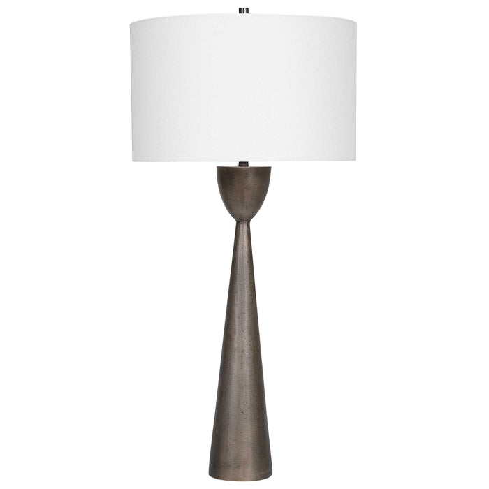 Waller One Light Table Lamp Brushed Nickel-Lamps-Uttermost-Lighting Design Store