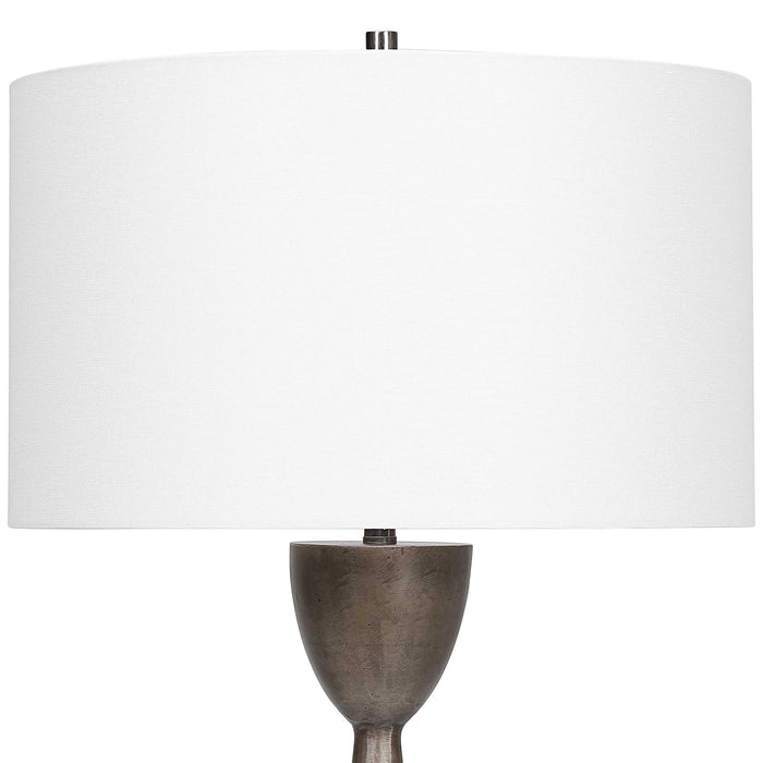 Waller One Light Table Lamp Brushed Nickel-Lamps-Uttermost-Lighting Design Store