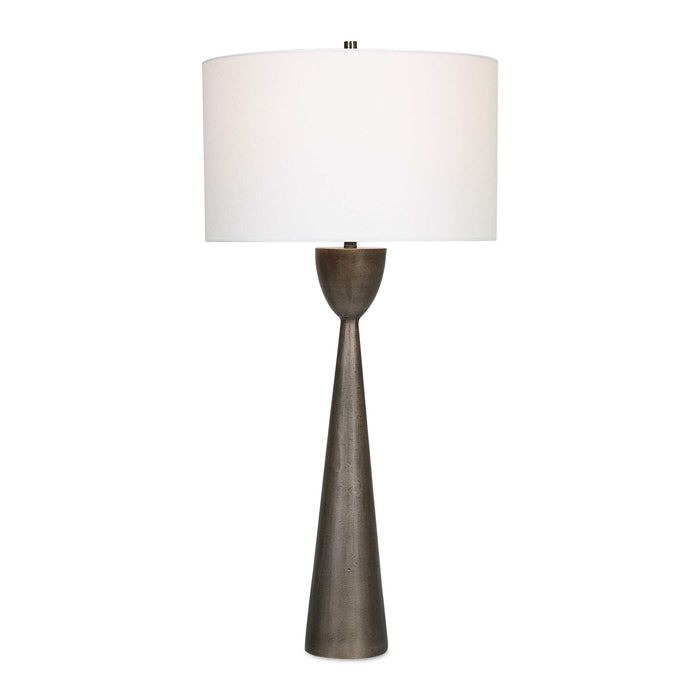 Waller One Light Table Lamp Brushed Nickel-Lamps-Uttermost-Lighting Design Store