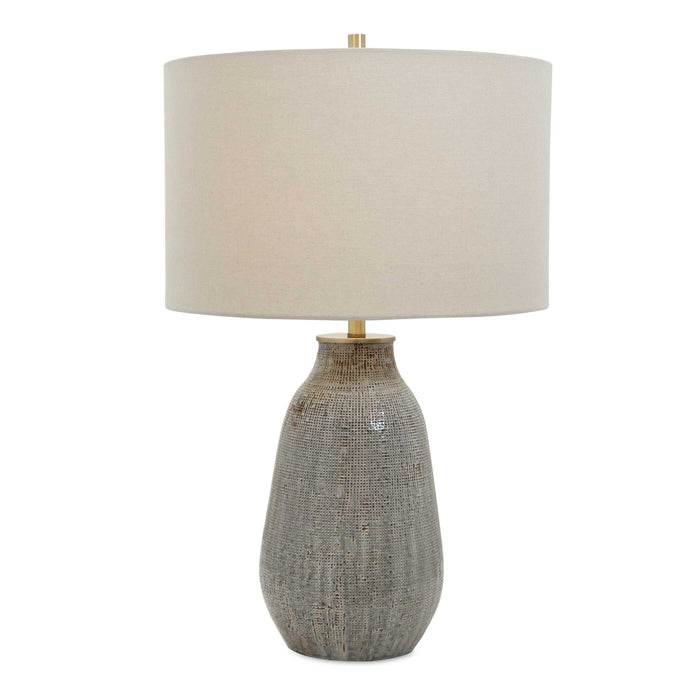 Monacan One Light Table Lamp Antique Brushed Brass-Lamps-Uttermost-Lighting Design Store