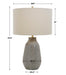 Monacan One Light Table Lamp Antique Brushed Brass-Lamps-Uttermost-Lighting Design Store