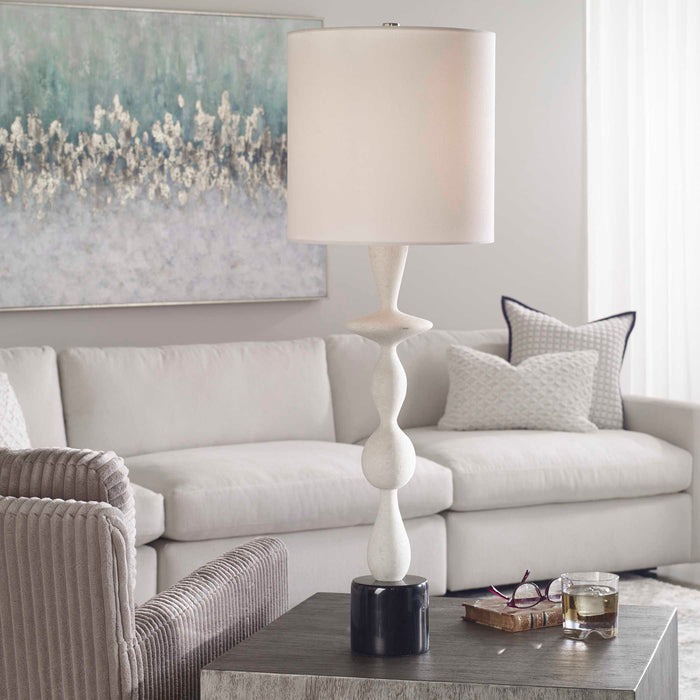 Inverse One Light Table Lamp Black And White-Lamps-Uttermost-Lighting Design Store