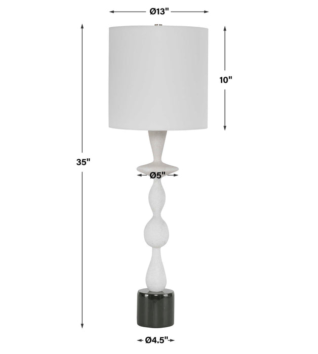 Inverse One Light Table Lamp Black And White-Lamps-Uttermost-Lighting Design Store