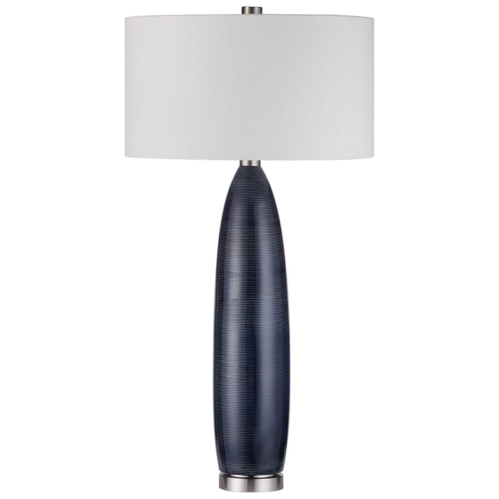 Cullen One Light Table Lamp Brushed Nickel-Lamps-Uttermost-Lighting Design Store