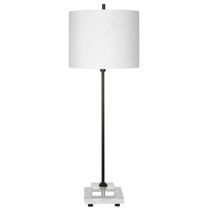 Ciara One Light Buffet Lamp Satin Black-Lamps-Uttermost-Lighting Design Store