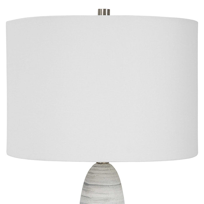 Levadia One Light Table Lamp Brushed Nickel-Lamps-Uttermost-Lighting Design Store