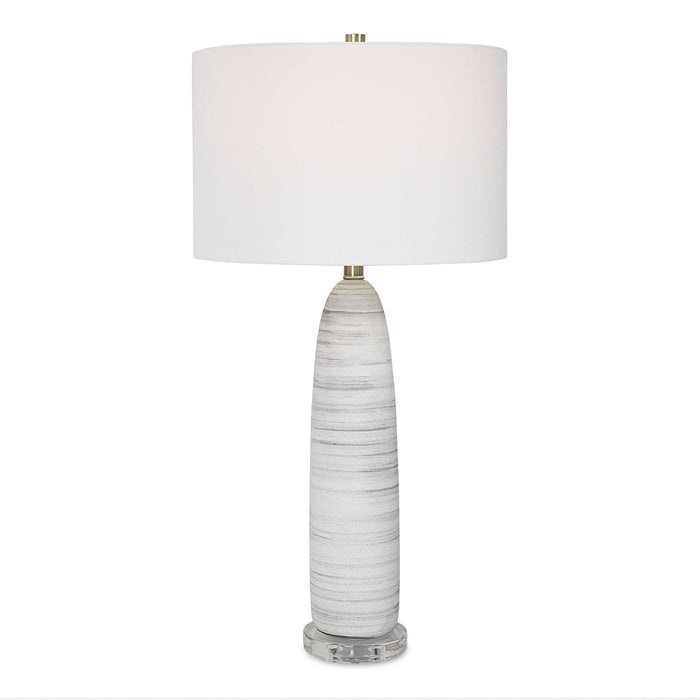 Levadia One Light Table Lamp Brushed Nickel-Lamps-Uttermost-Lighting Design Store