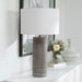 Monolith One Light Table Lamp Antique Brass-Lamps-Uttermost-Lighting Design Store
