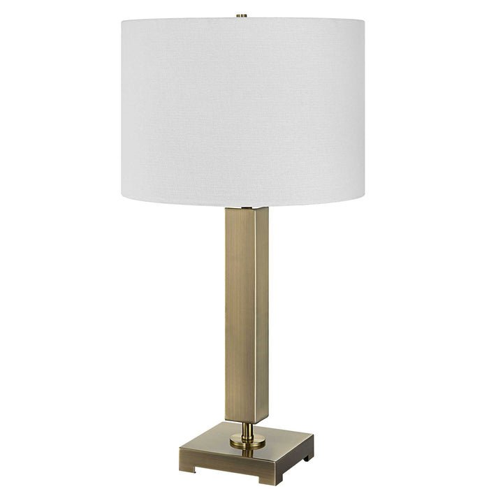 Duomo One Light Table Lamp Antique Brass-Lamps-Uttermost-Lighting Design Store