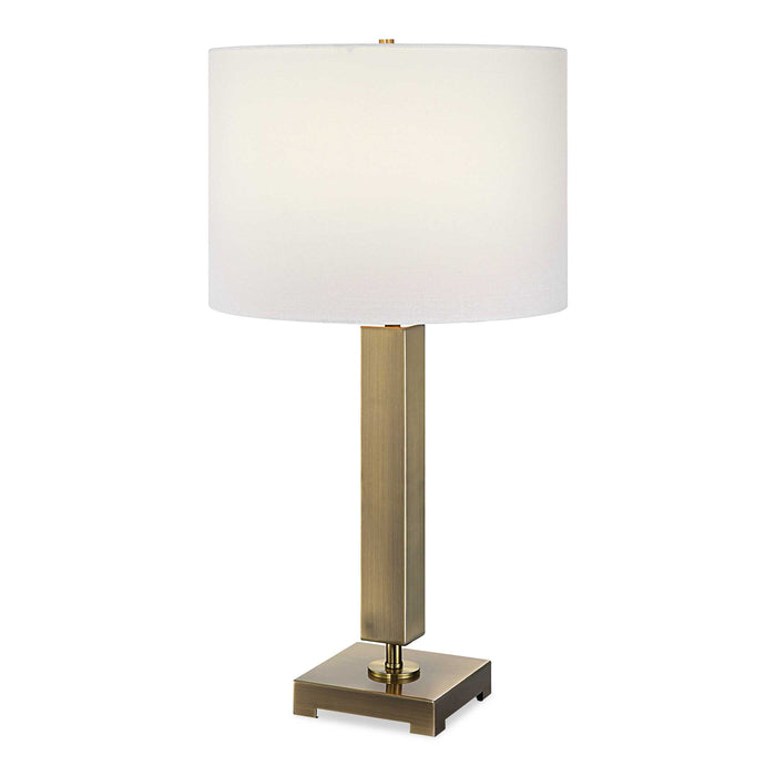 Duomo One Light Table Lamp Antique Brass-Lamps-Uttermost-Lighting Design Store