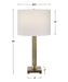 Duomo One Light Table Lamp Antique Brass-Lamps-Uttermost-Lighting Design Store
