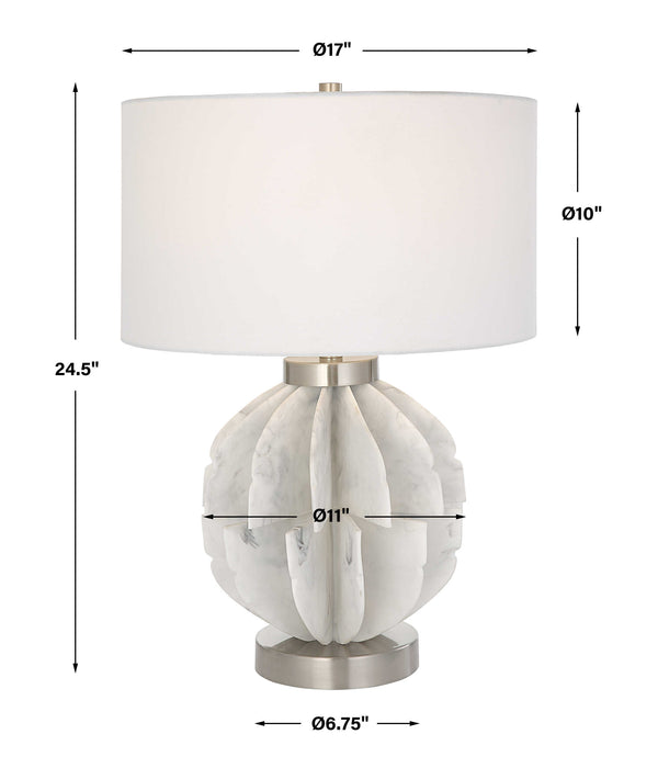 Repetition One Light Table Lamp Brushed Nickel-Lamps-Uttermost-Lighting Design Store