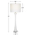 Fountain One Light Buffet Lamp Brushed Nickel-Lamps-Uttermost-Lighting Design Store