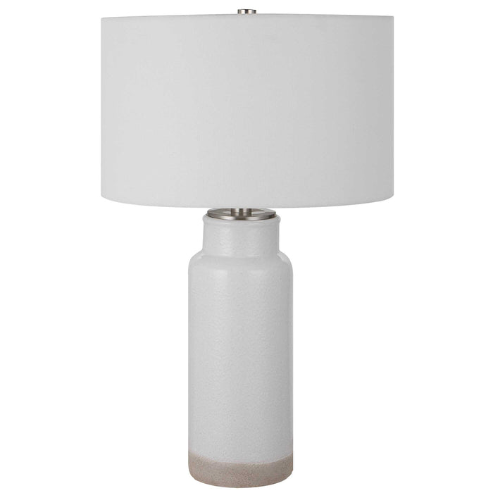 Albany One Light Table Lamp Brushed Nickel-Lamps-Uttermost-Lighting Design Store