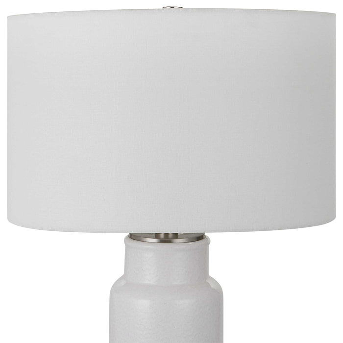 Albany One Light Table Lamp Brushed Nickel-Lamps-Uttermost-Lighting Design Store
