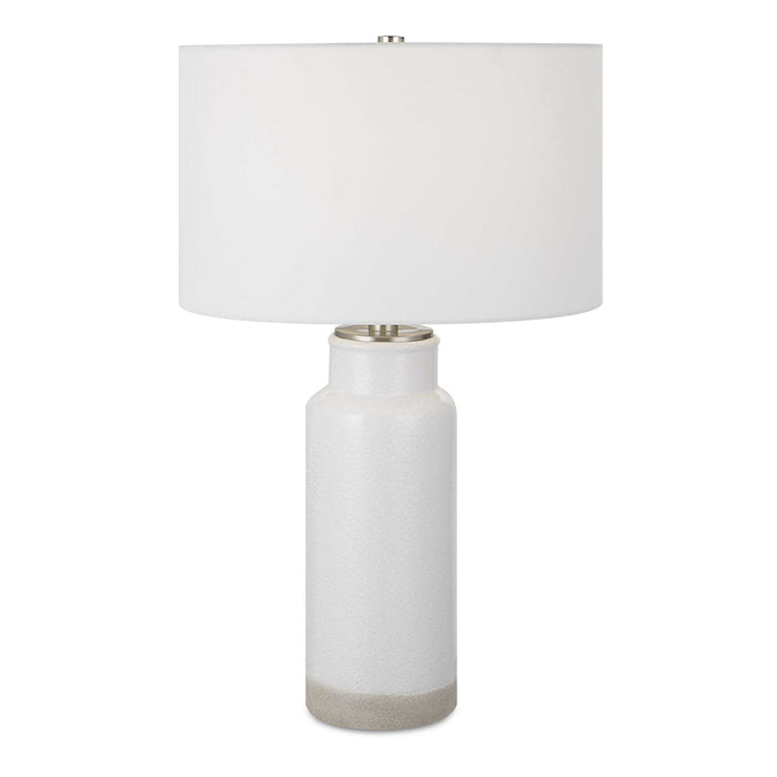 Albany One Light Table Lamp Brushed Nickel-Lamps-Uttermost-Lighting Design Store