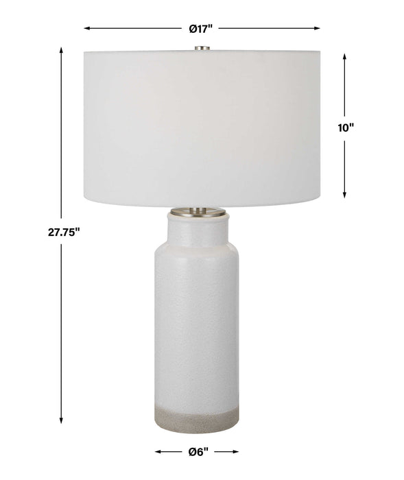 Albany One Light Table Lamp Brushed Nickel-Lamps-Uttermost-Lighting Design Store