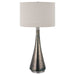 Contour One Light Table Lamp Brushed Nickel-Lamps-Uttermost-Lighting Design Store