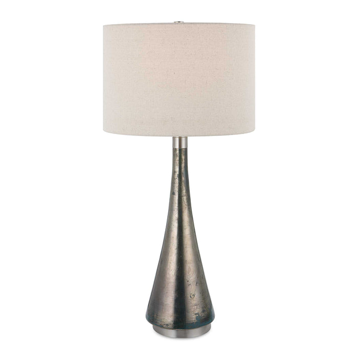 Contour One Light Table Lamp Brushed Nickel-Lamps-Uttermost-Lighting Design Store
