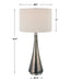 Contour One Light Table Lamp Brushed Nickel-Lamps-Uttermost-Lighting Design Store