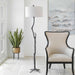 Spruce One Light Floor Lamp Distressed Rustic Black-Lamps-Uttermost-Lighting Design Store