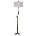 Spruce One Light Floor Lamp Distressed Rustic Black-Lamps-Uttermost-Lighting Design Store